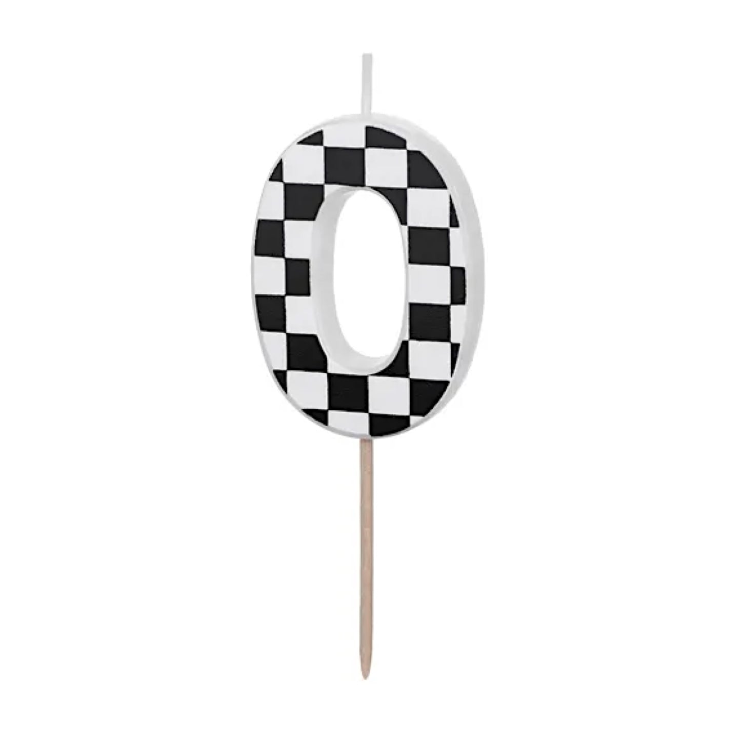 Checkered Numbers 0-9 Candles