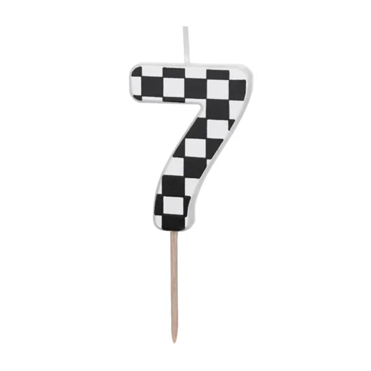 Checkered Numbers 0-9 Candles