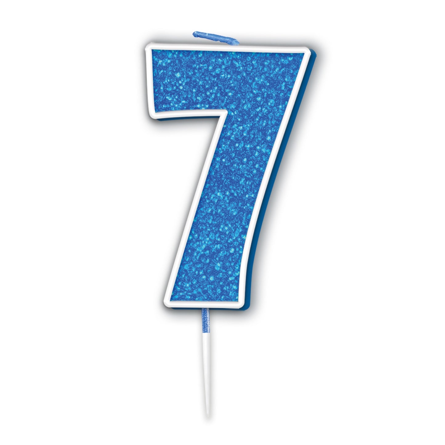 Blue Glitter Numbers 0-9 Candles