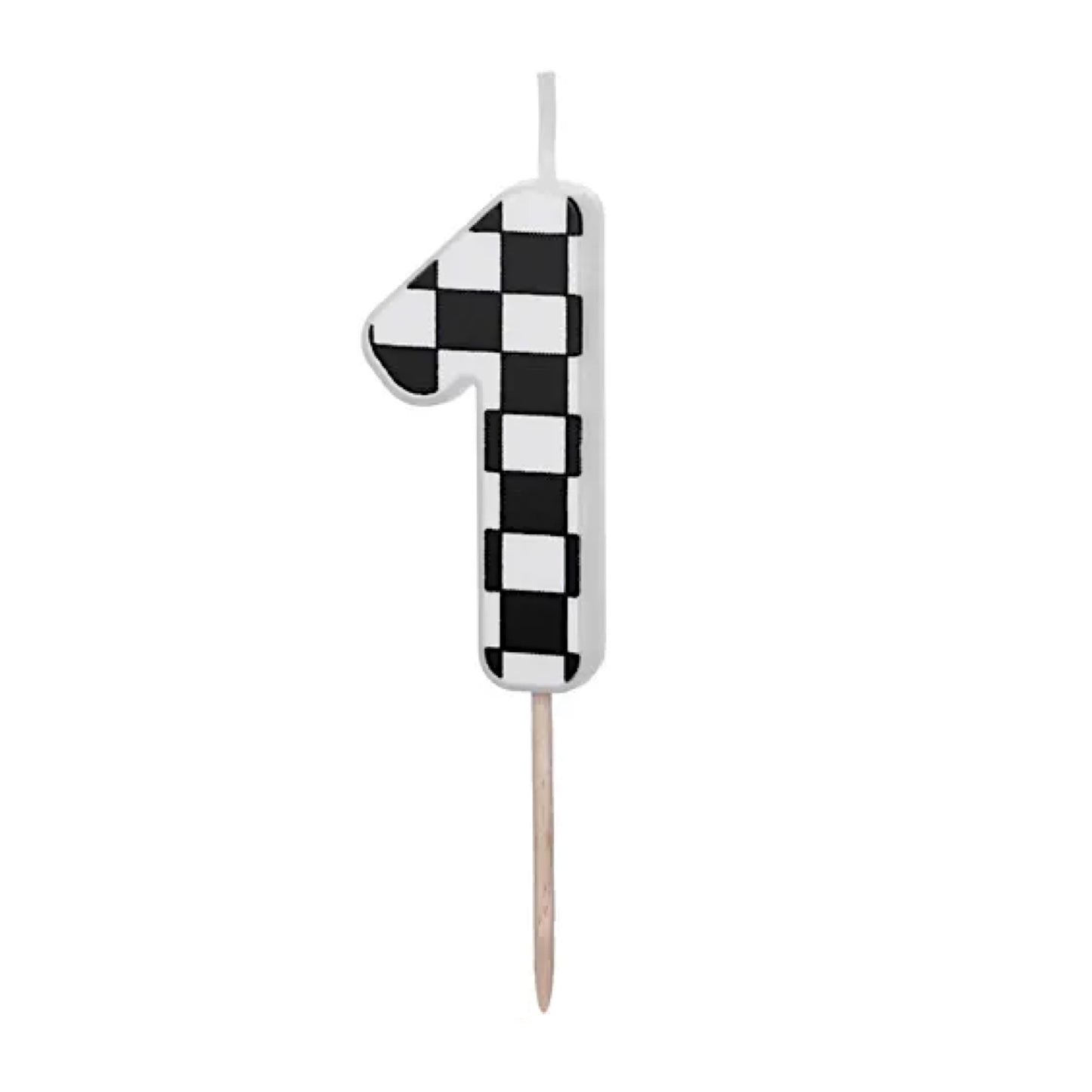 Checkered Numbers 0-9 Candles
