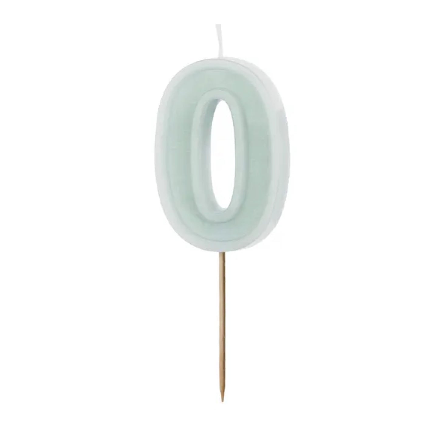 Light Mint Numbers 0-9 Candles