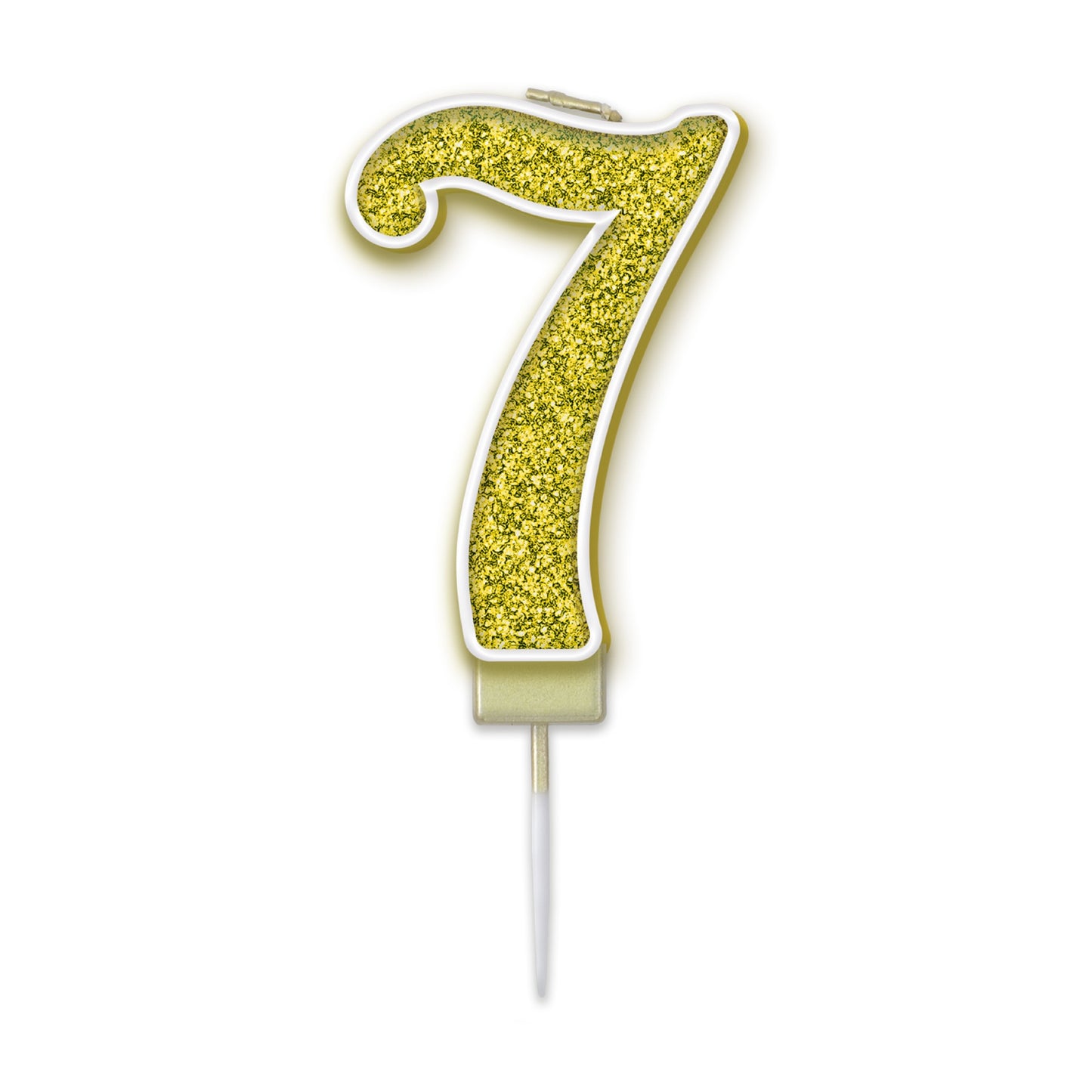 Gold Glitter Numbers 0-9 Candles