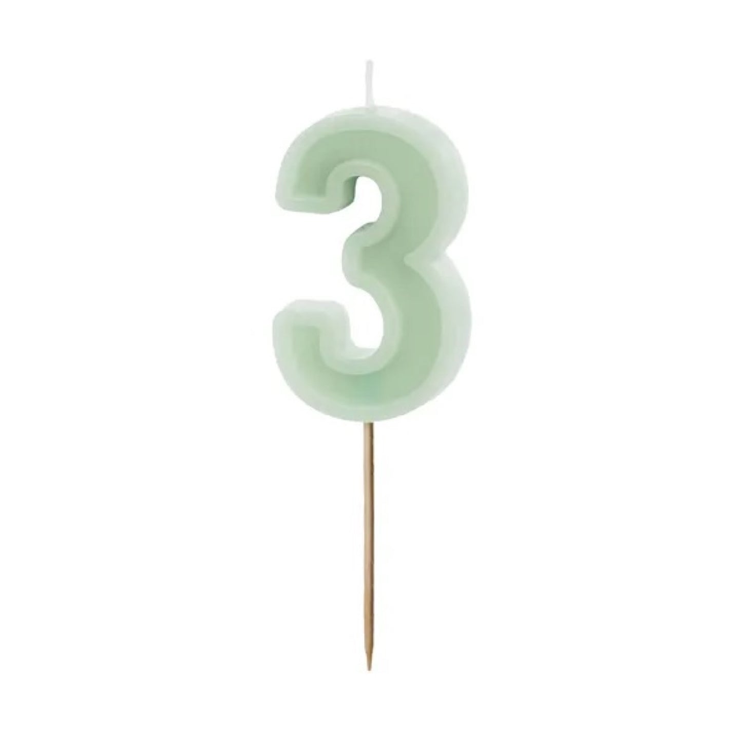 Pastel Green Numbers 0-9 Candles