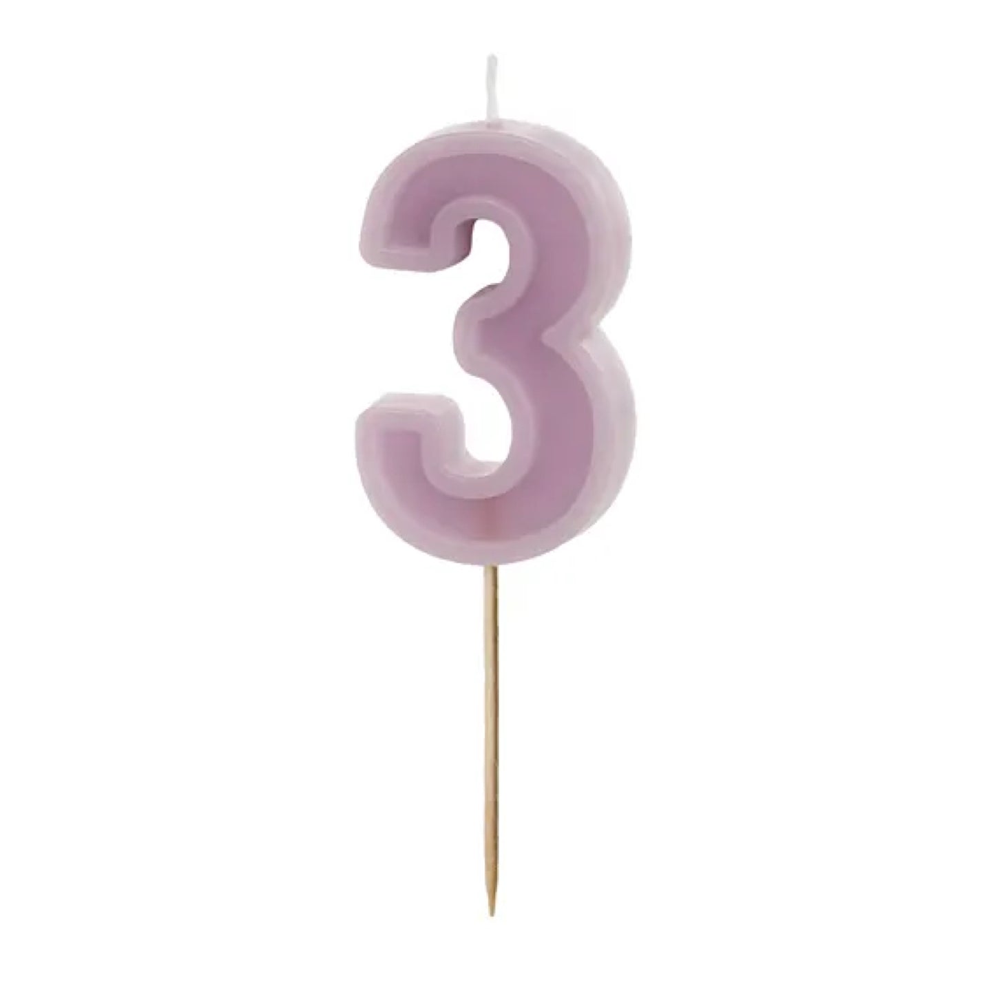 Pastel Purple Numbers 0-9 Candles