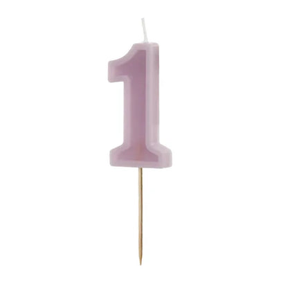 Pastel Purple Numbers 0-9 Candles