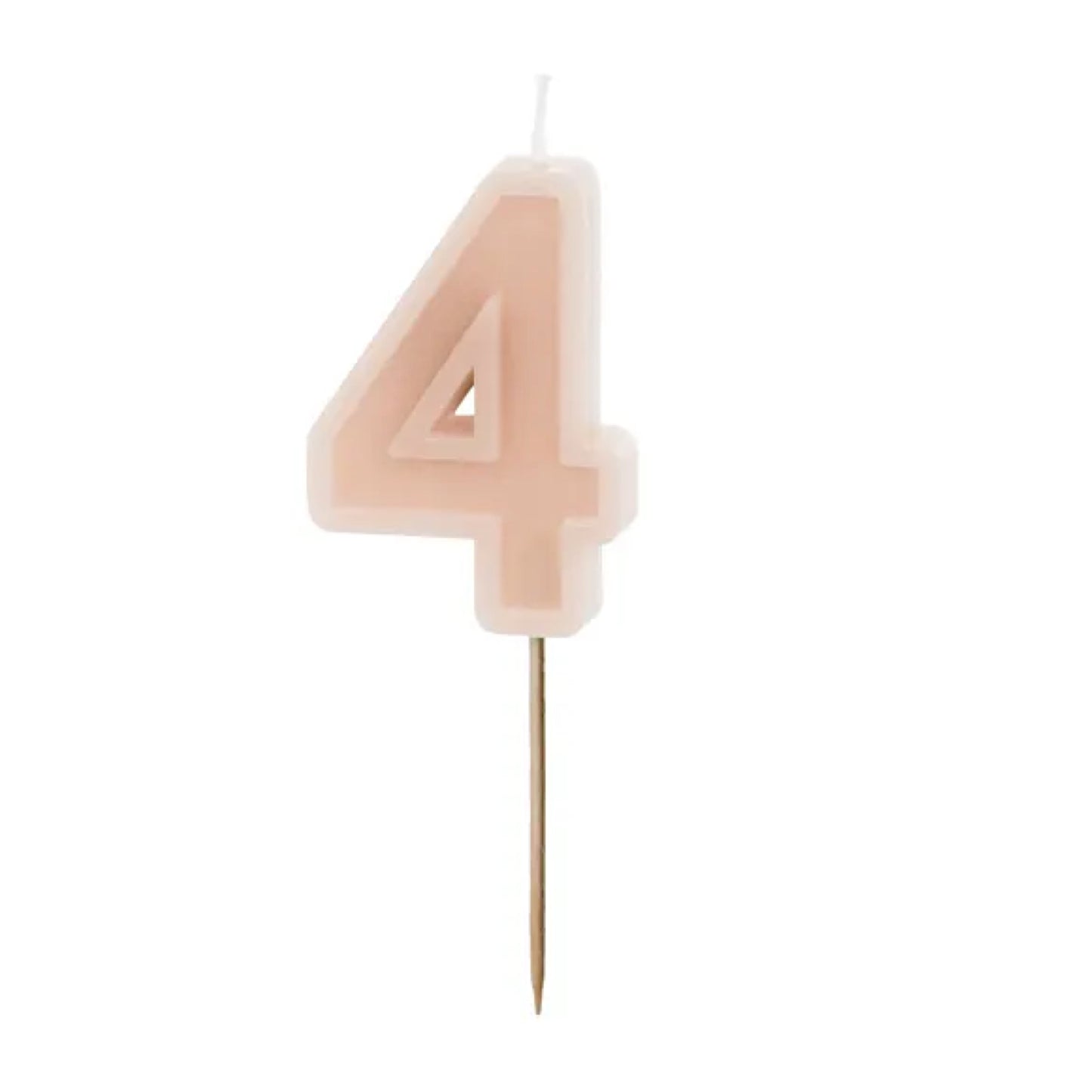 Light Pink Numbers 0-9 Candles