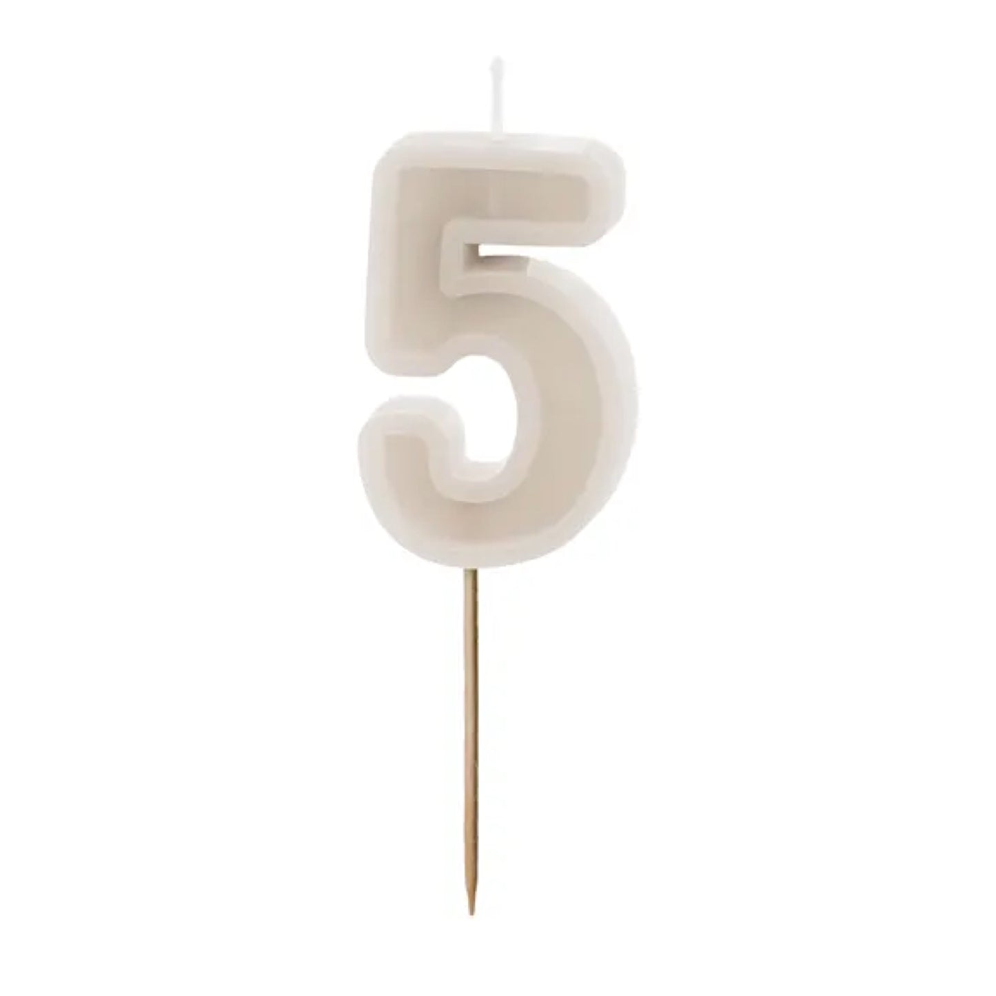 Pastel Beige Numbers 0-9 Candles