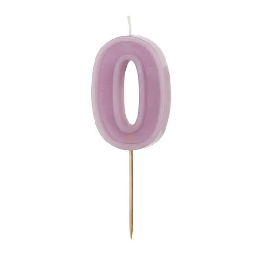 Pastel Purple Numbers 0-9 Candles