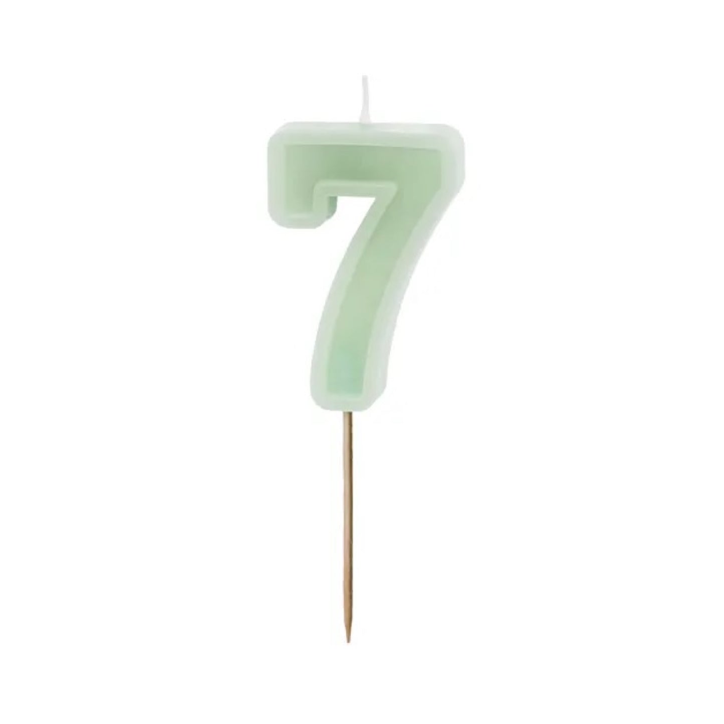 Pastel Green Numbers 0-9 Candles