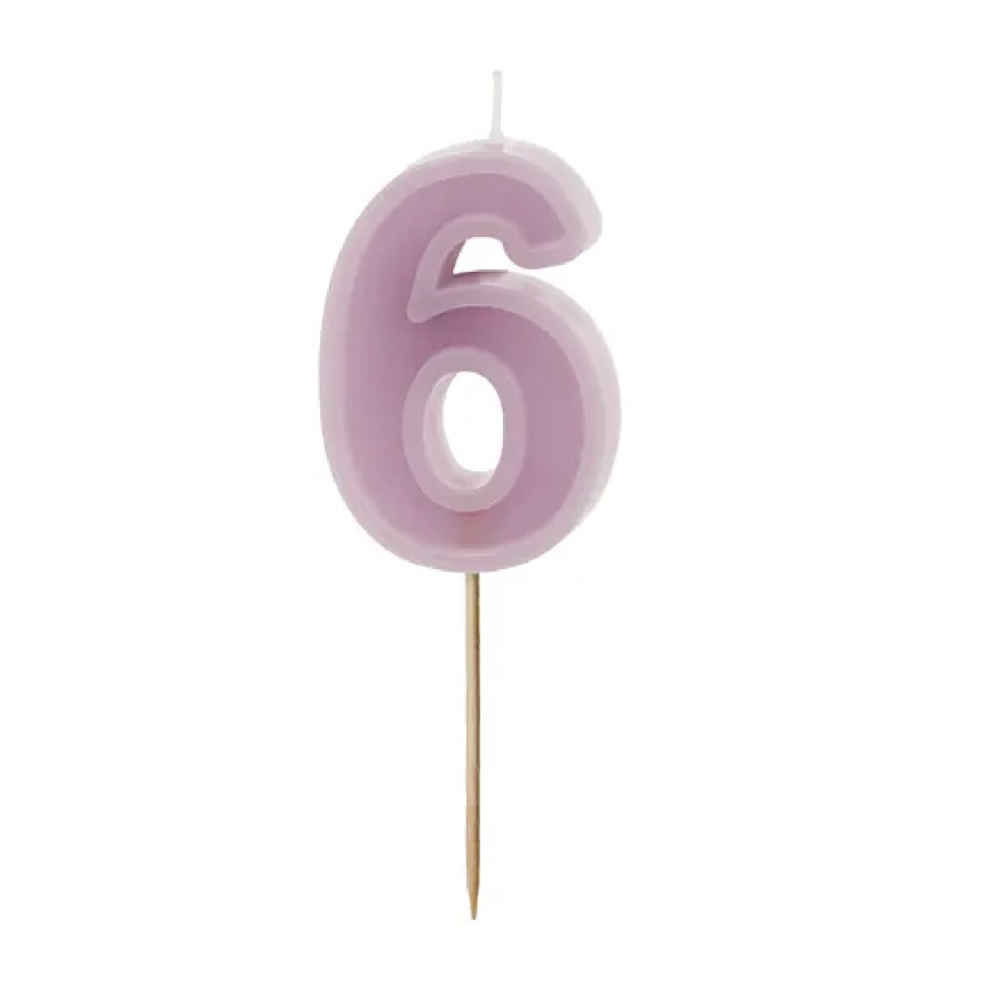 Pastel Purple Numbers 0-9 Candles