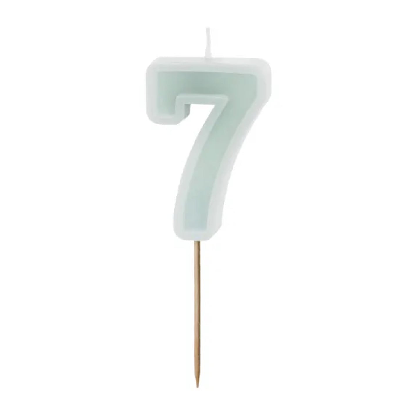 Light Mint Numbers 0-9 Candles