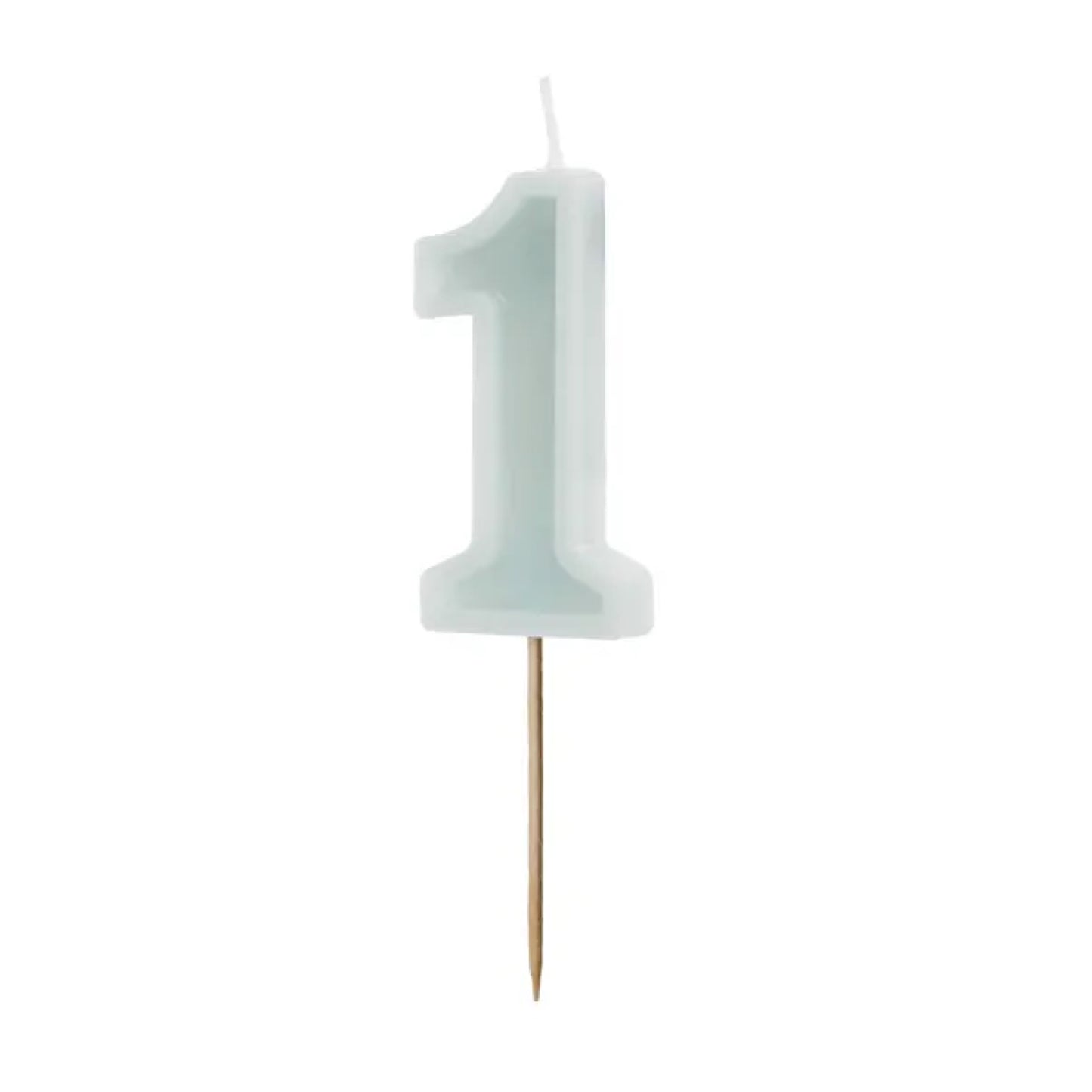 Light Mint Numbers 0-9 Candles