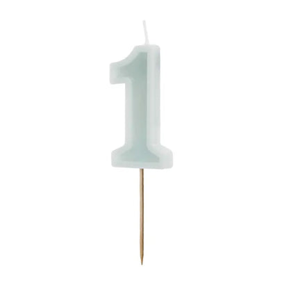 Light Mint Numbers 0-9 Candles