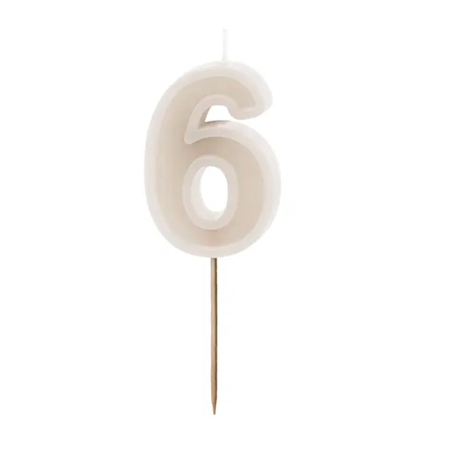 Pastel Beige Numbers 0-9 Candles