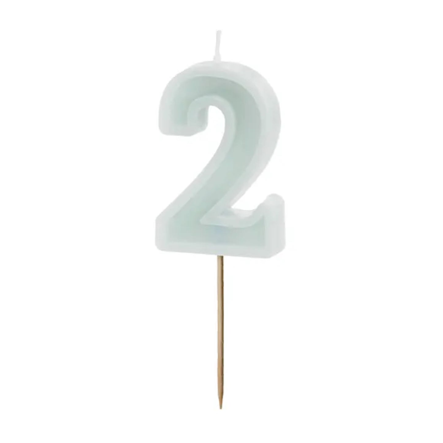 Light Mint Numbers 0-9 Candles