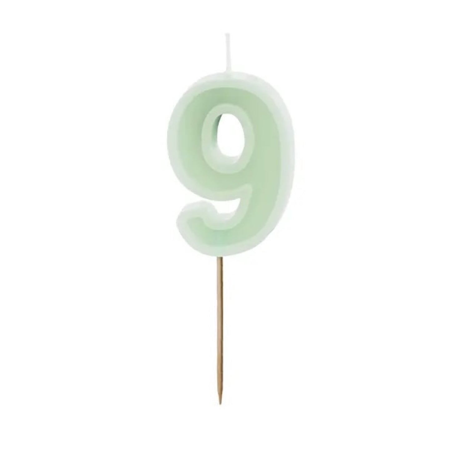 Pastel Green Numbers 0-9 Candles