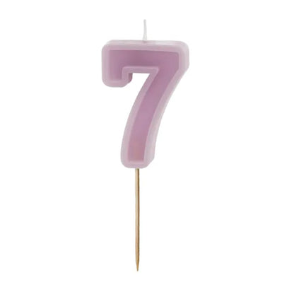 Pastel Purple Numbers 0-9 Candles