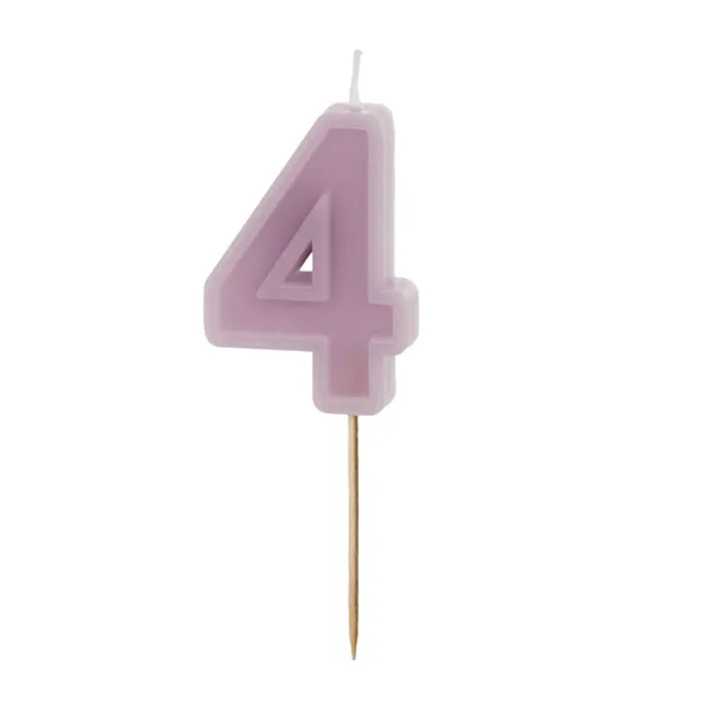 Pastel Purple Numbers 0-9 Candles