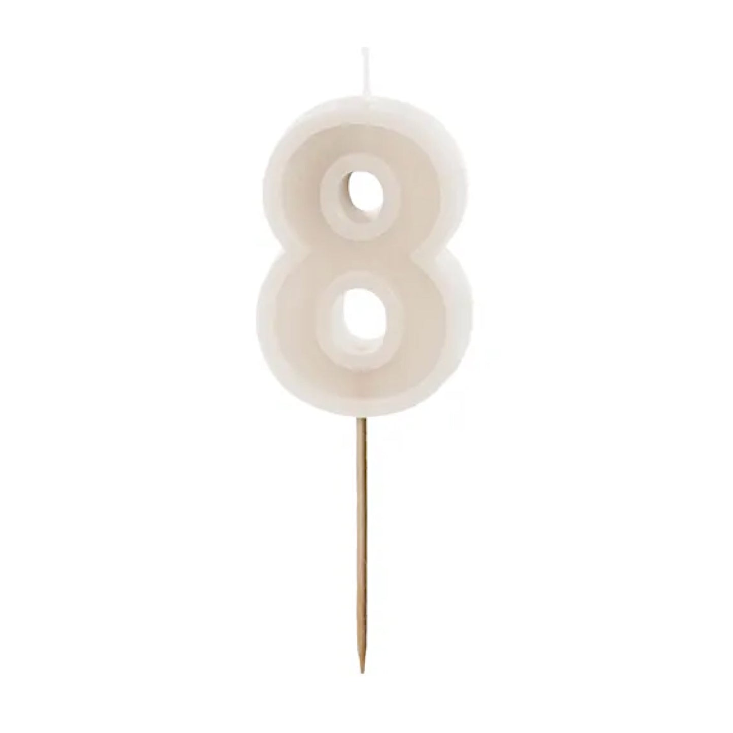 Pastel Beige Numbers 0-9 Candles