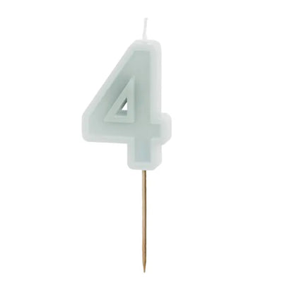 Light Mint Numbers 0-9 Candles