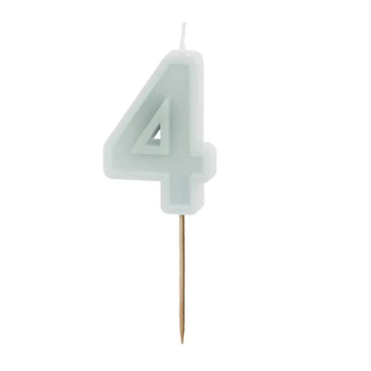 Light Mint Numbers 0-9 Candles