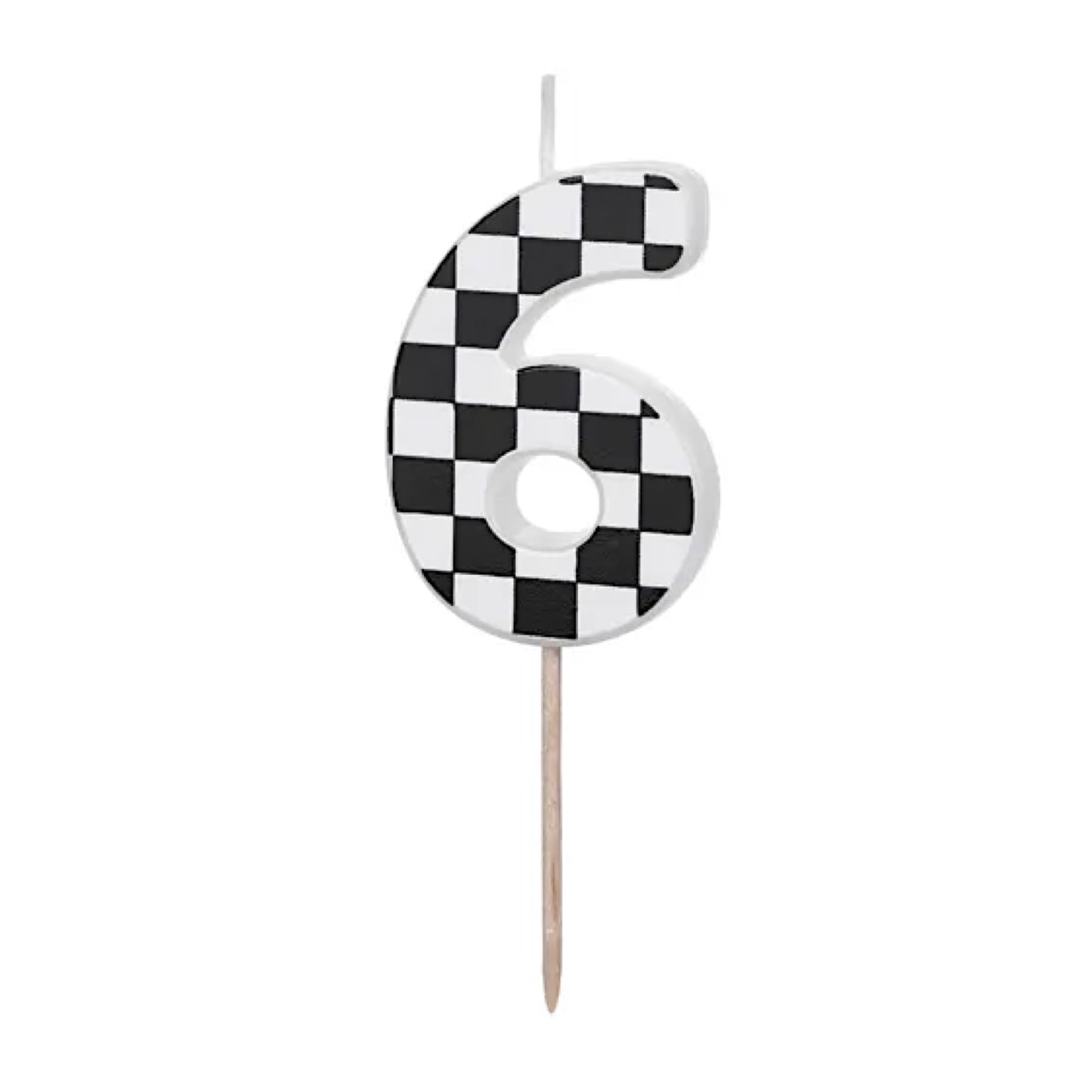 Checkered Numbers 0-9 Candles