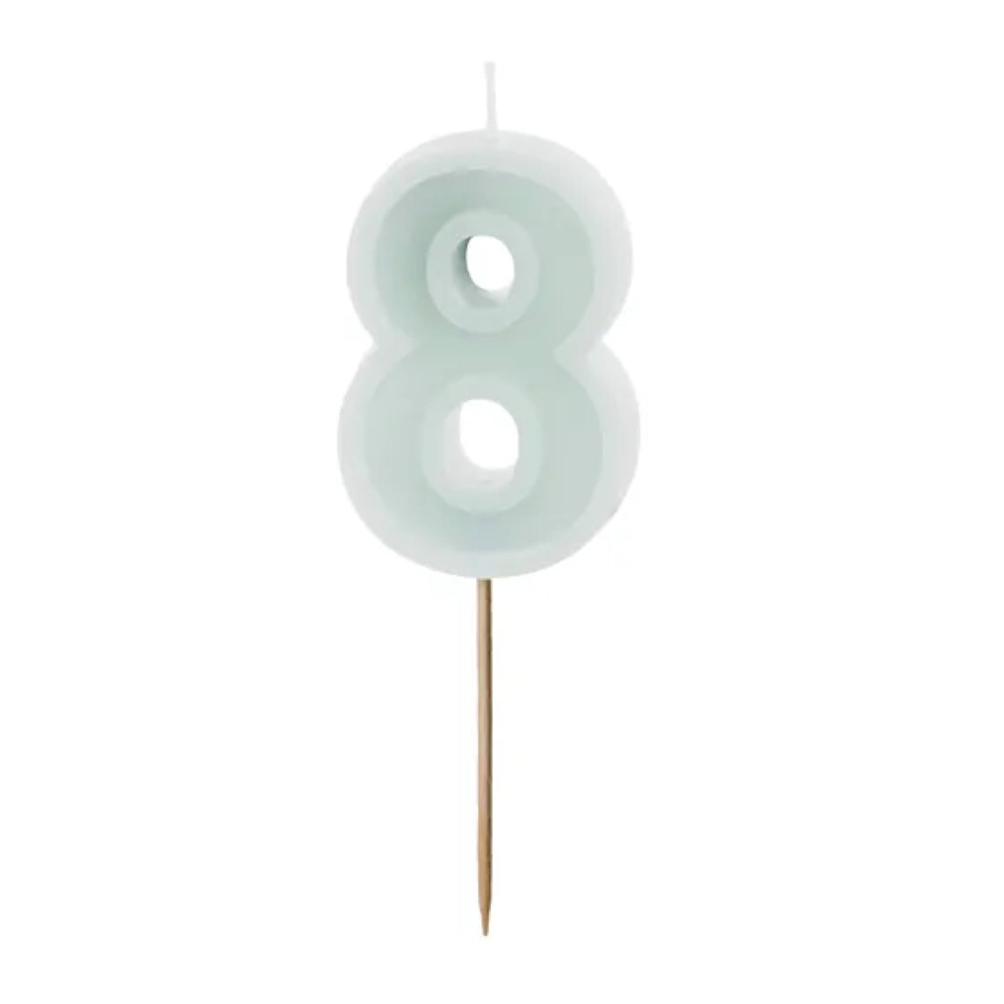Light Mint Numbers 0-9 Candles
