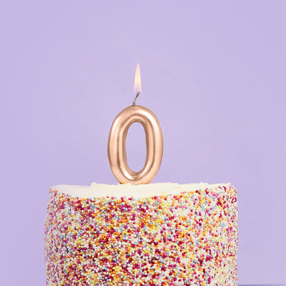 Metallic Gold Numbers 0-9 Candles