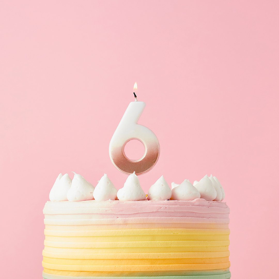 Rose Gold Ombre Numbers 0-9 Candles