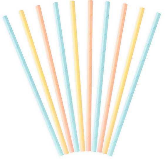 Pastel Paper Straws