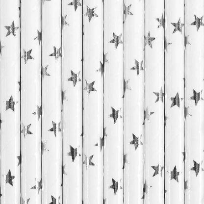 Silver Star Paper Straws