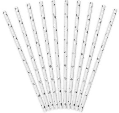 Silver Star Paper Straws