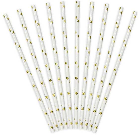 Gold Star Paper Straws