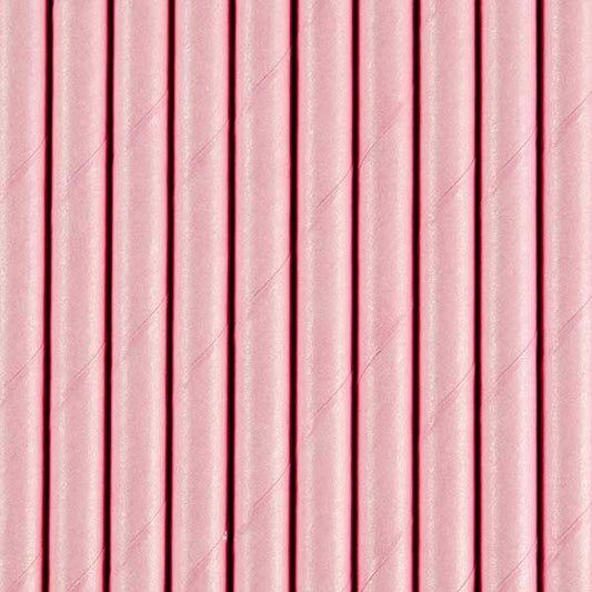 Pink Paper Straws