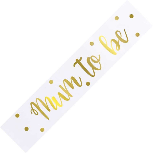 Gold Mum To Be Sash