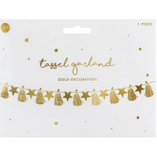 Gold Star Tassel Garland