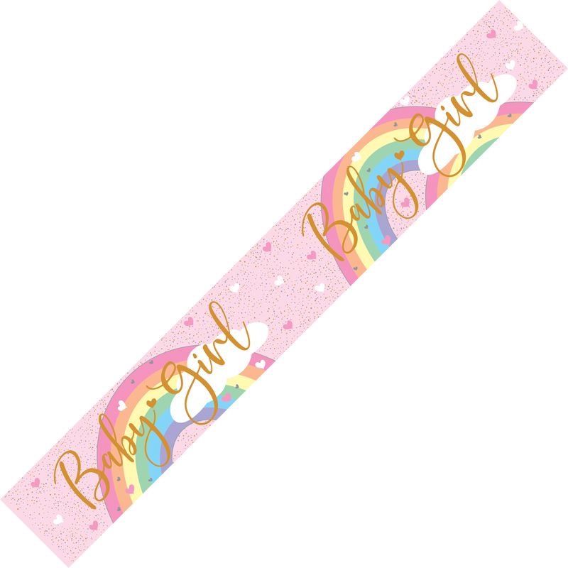 Rainbow Baby Girl Foil Banner