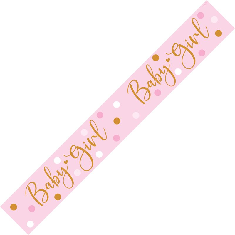 Baby Girl Foil Banner