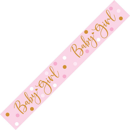 Baby Girl Foil Banner