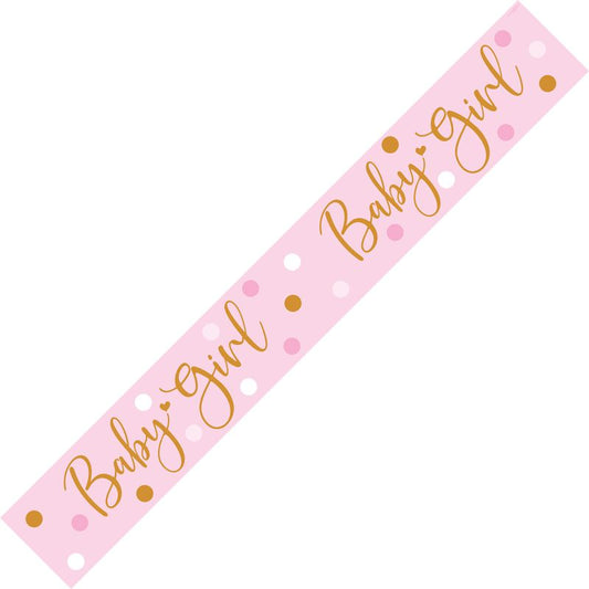 Baby Girl Foil Banner