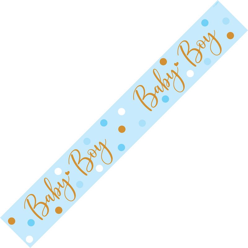 Baby Boy Foil Banner