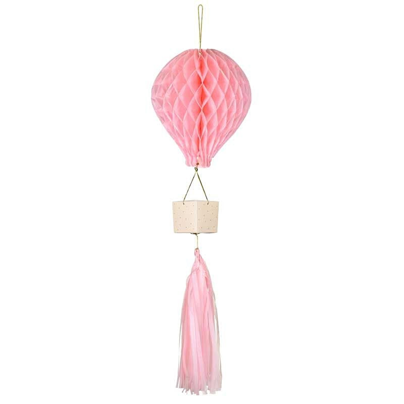 Pink Honeycomb Air Balloon Decoration