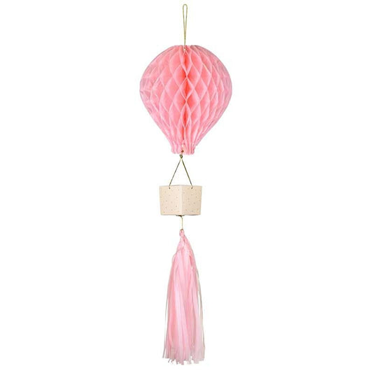 Pink Honeycomb Air Balloon Decoration