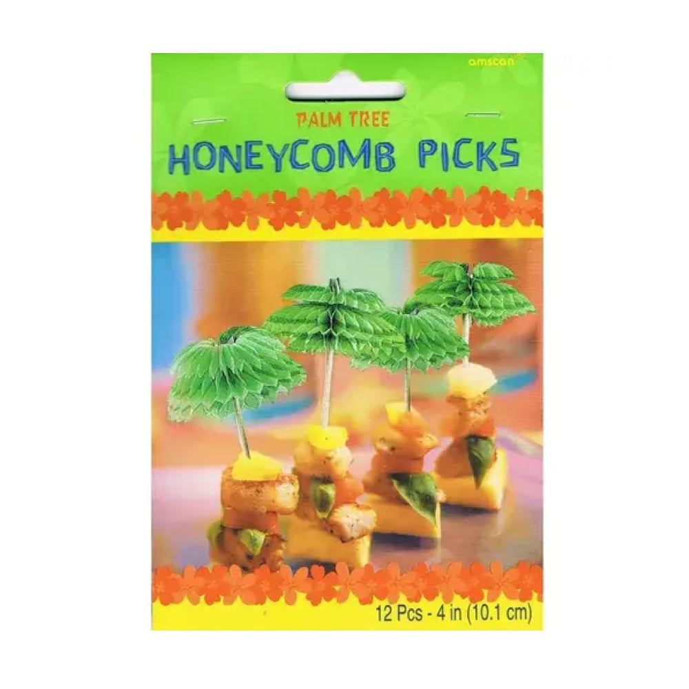 12 Honeycomb Palm Tree Picks