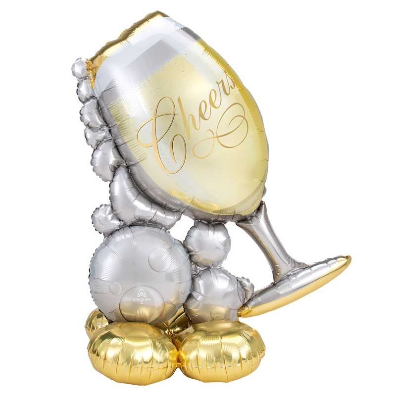 Standing Bubbly Wine Glass Balloon