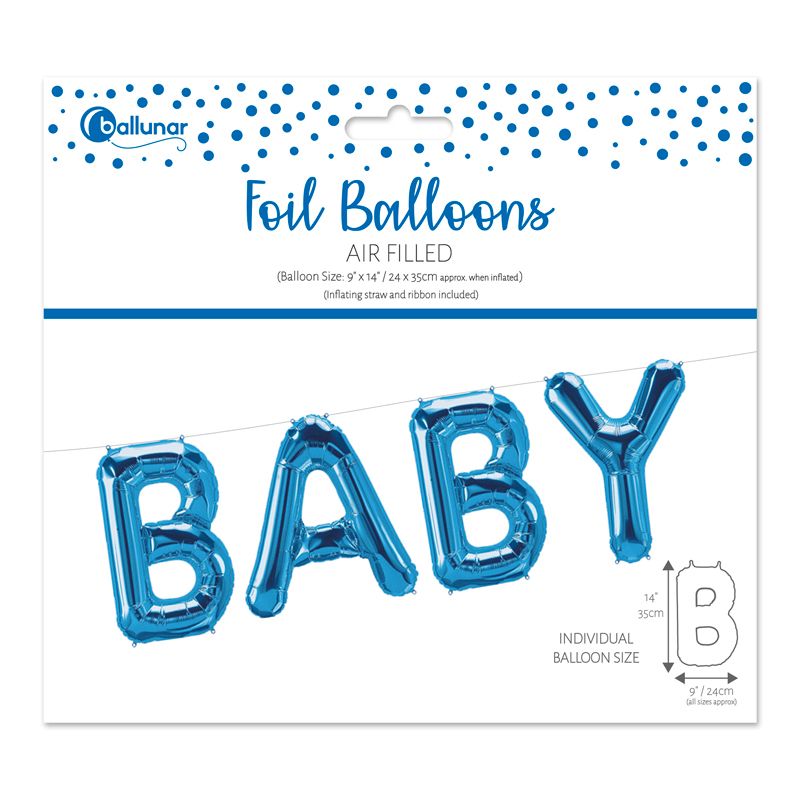 Blue BABY Foil Balloon Garland