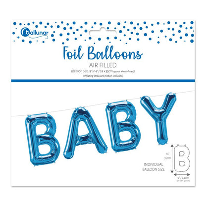 Blue BABY Foil Balloon Garland