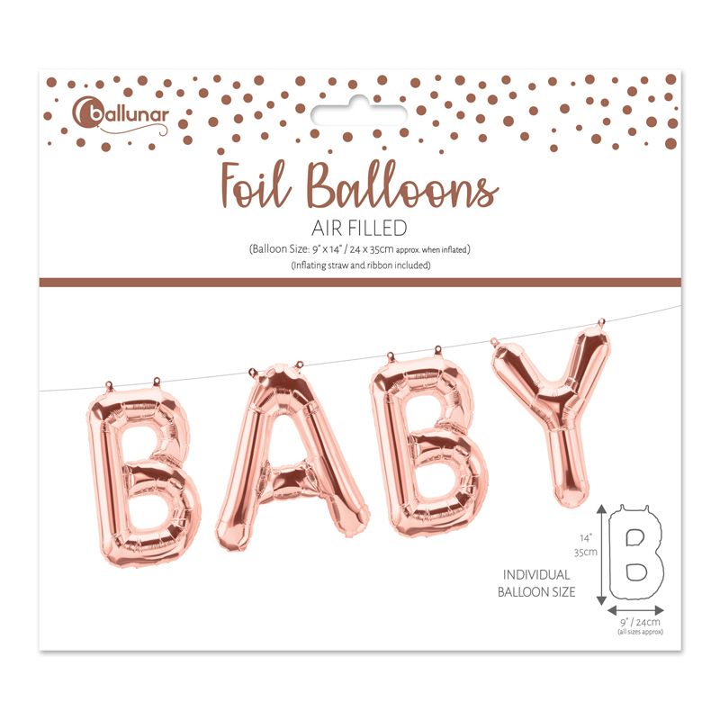 Rose Gold BABY Foil Balloon Garland