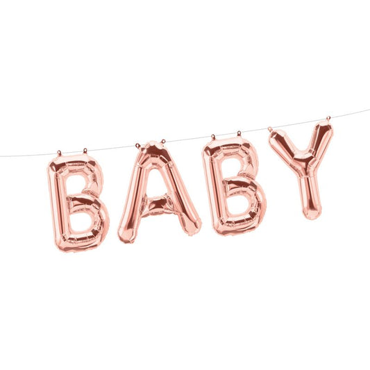 Rose Gold BABY Foil Balloon Garland