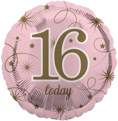 16th Birthday Pink Foil Balloon